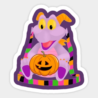 imaginary dragon halloween popcorn bucket Sticker